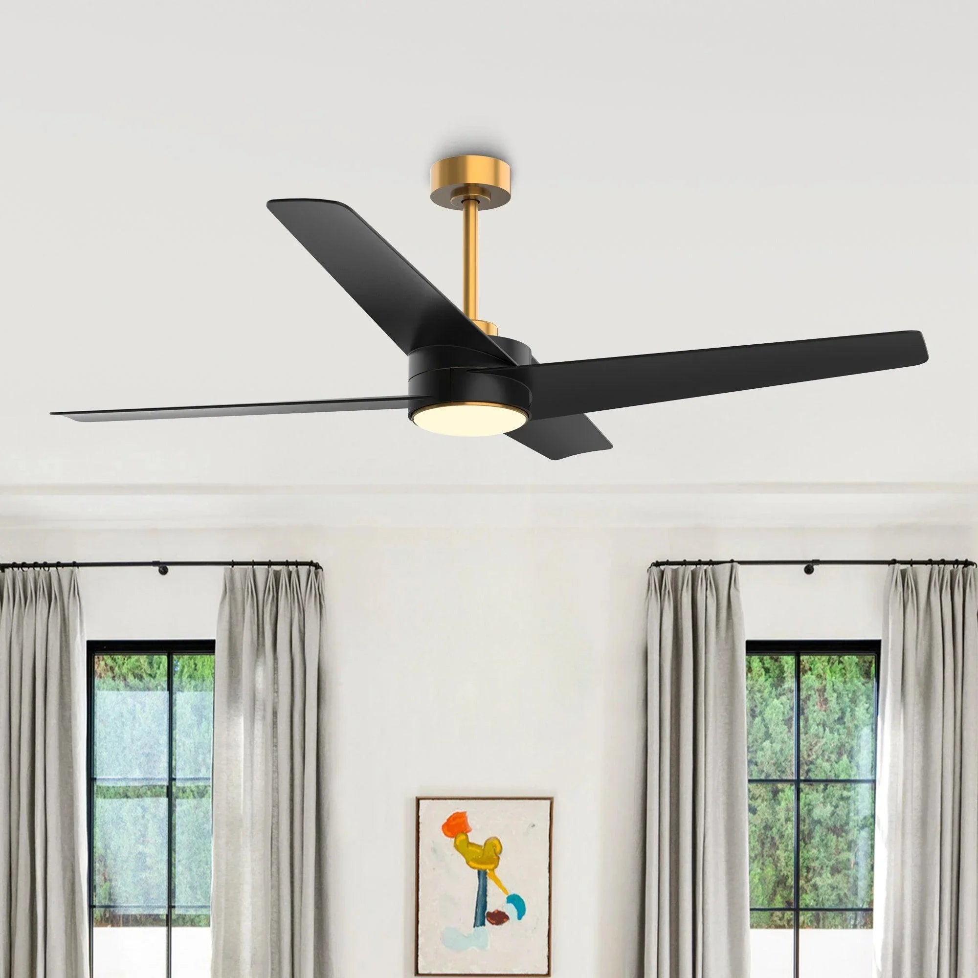 60" Parvez Modern DC Reversible Ceiling Fan - IPLUS Lighting