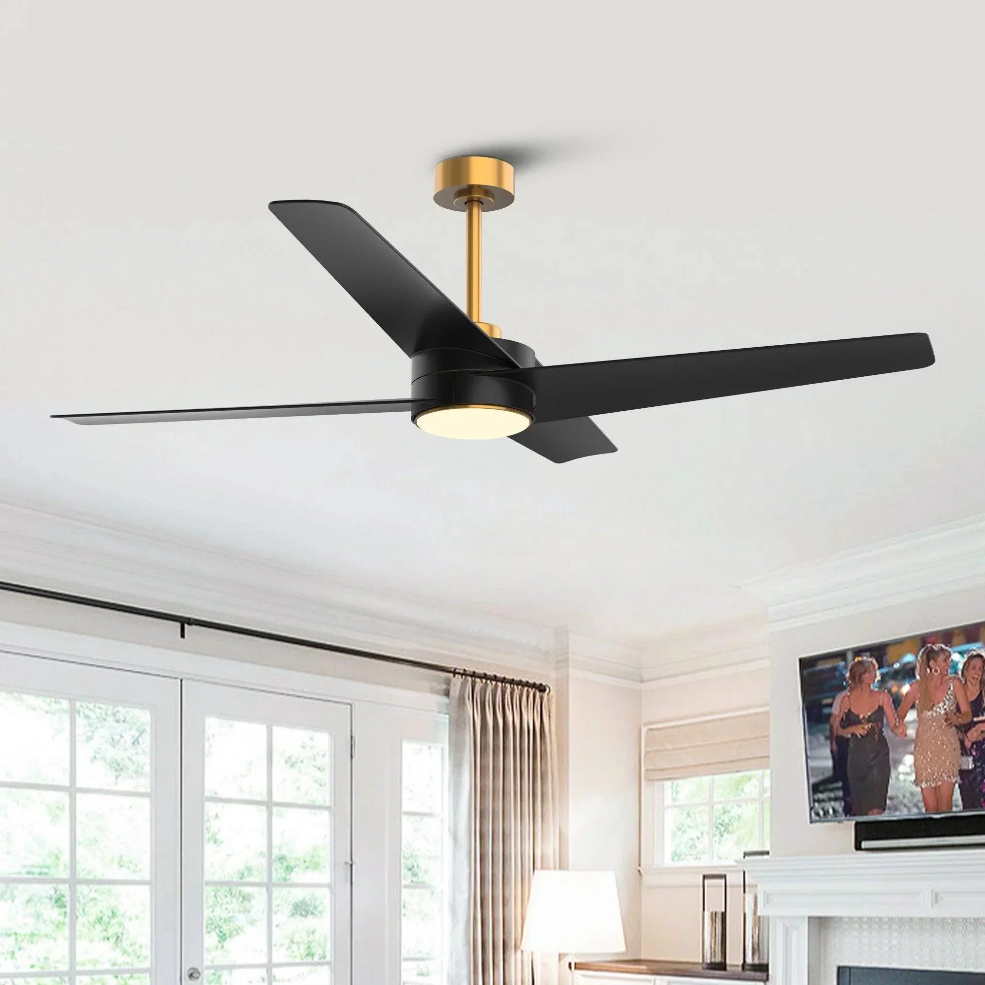 60" Parvez Modern DC Reversible Ceiling Fan - IPLUS Lighting