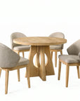 Sorelle 5-Piece Modern Oak Round Dining Set