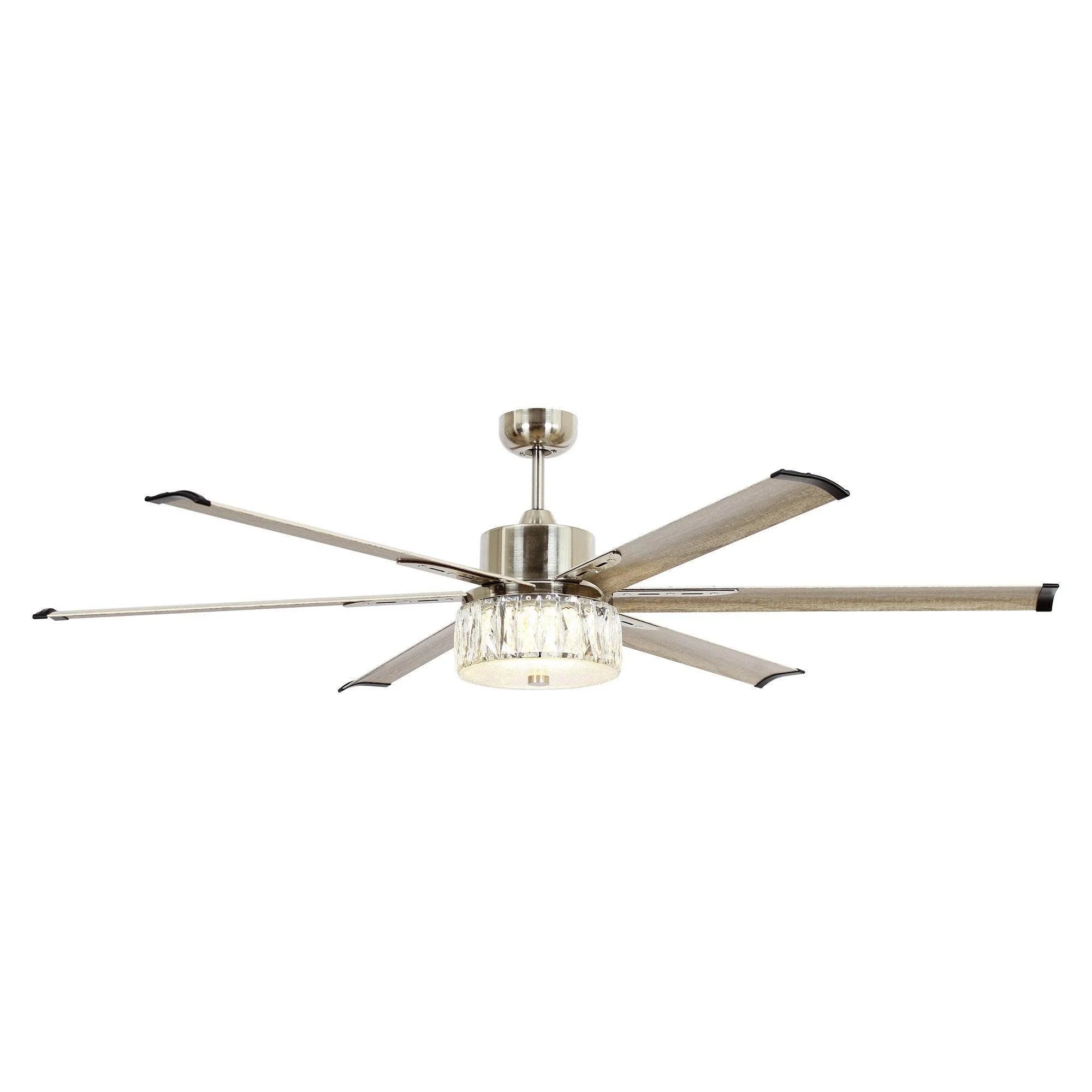 65" Satin Nickel Ceiling Fan