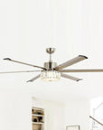 65" Satin Nickel Ceiling Fan