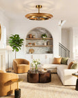 33" Quinn Electroplated Luxury LED Fandelier