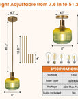 6" Felix Island Pendant Light