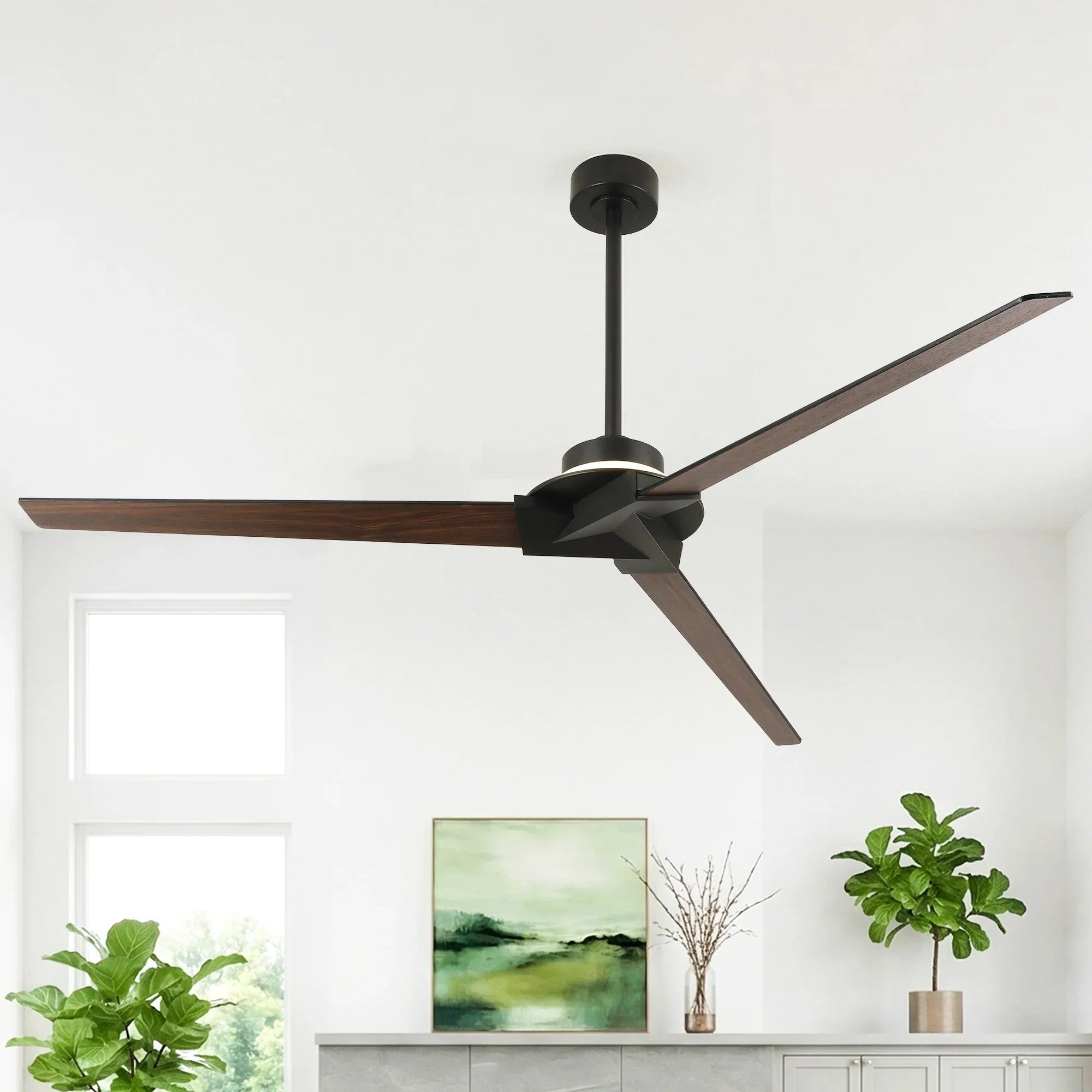 70" Abel Black LED Ceiling Fan