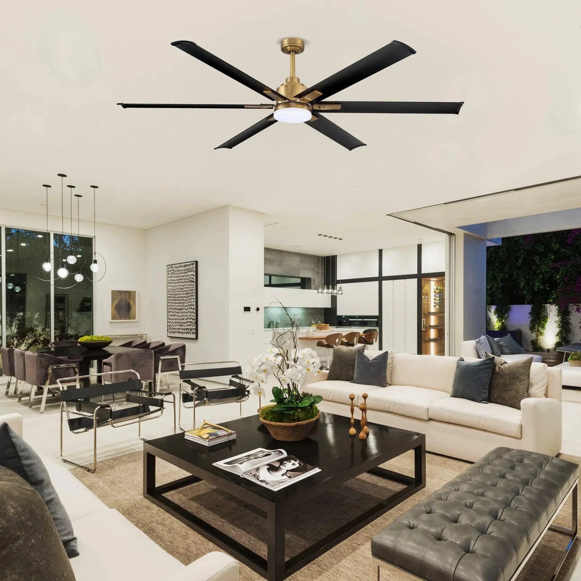 72" Bankston 6-Blade Led Ceiling Fan - IPLUS Lighting