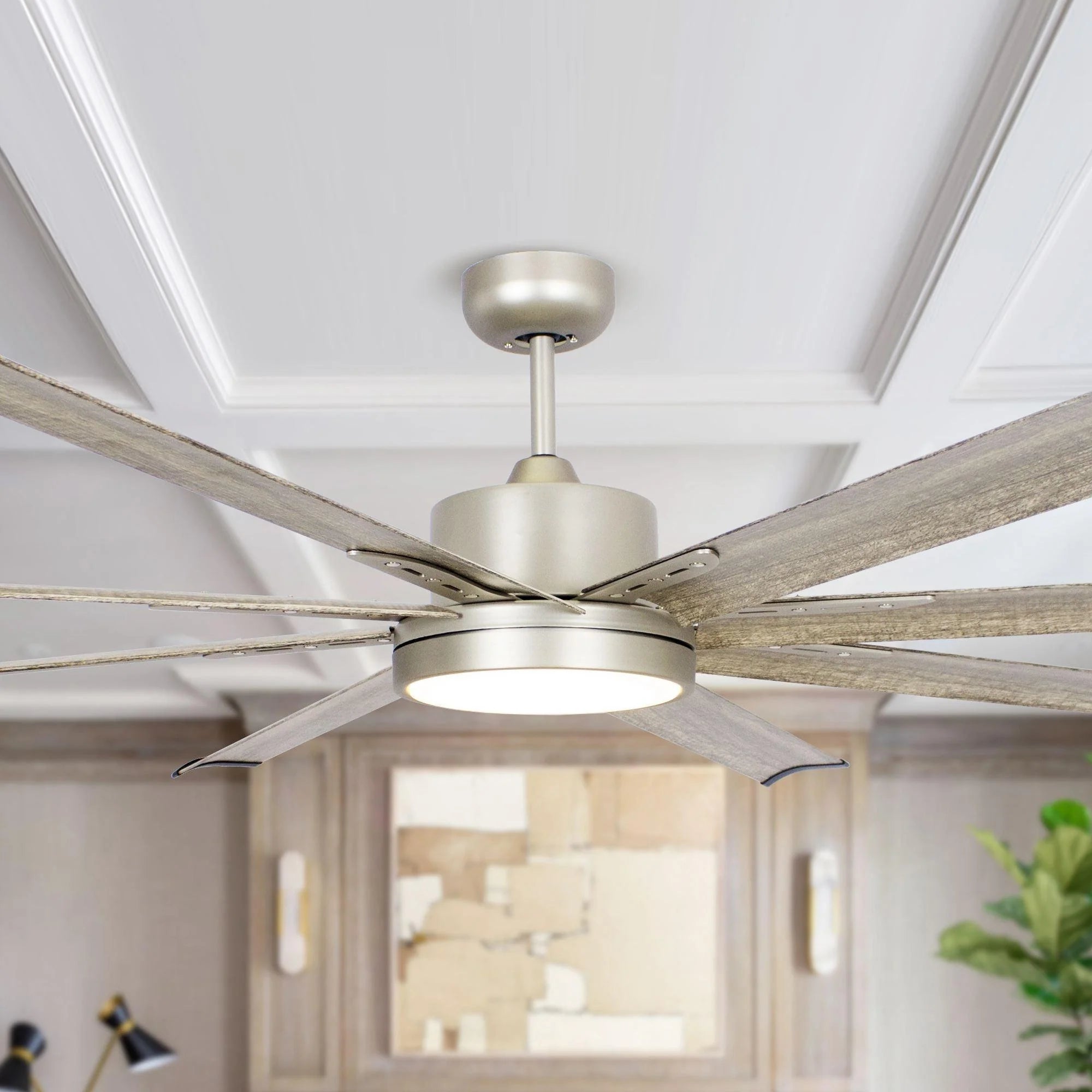 72" Bankston Nickel Ceiling Fan