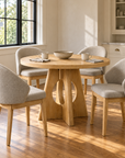 Sorelle 5-Piece Modern Oak Round Dining Set