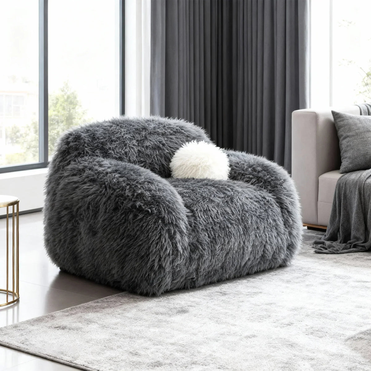 43" Darwen Modern Swivel Accent Chair with Matching Pillow