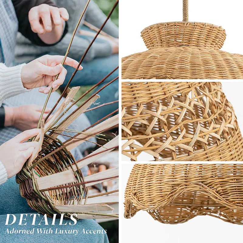 Le Perle 6-Light Rattan Pendant Light