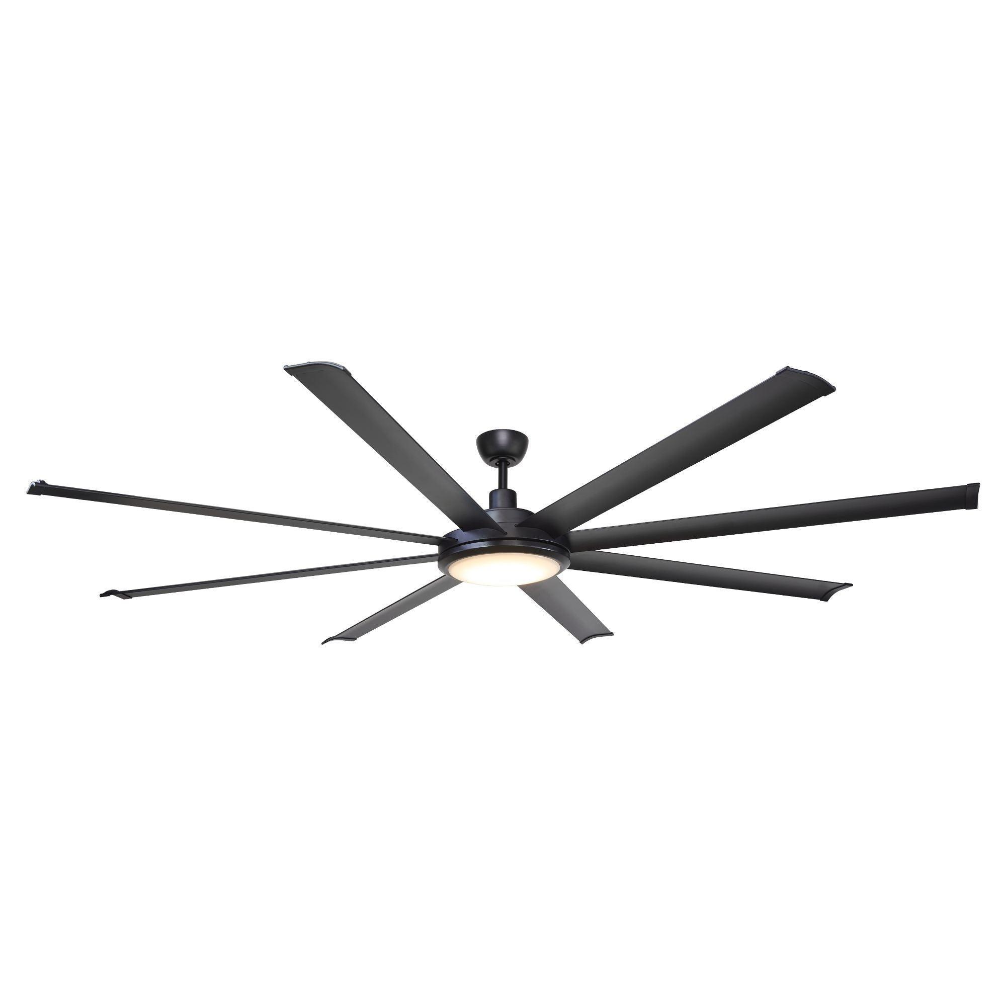 75" Modern DC Motor Downrod Mount Reversible Ceiling Fan with Lighting and Remote Control - IPLUS