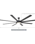 75" Industrial Large Ceiling Fan