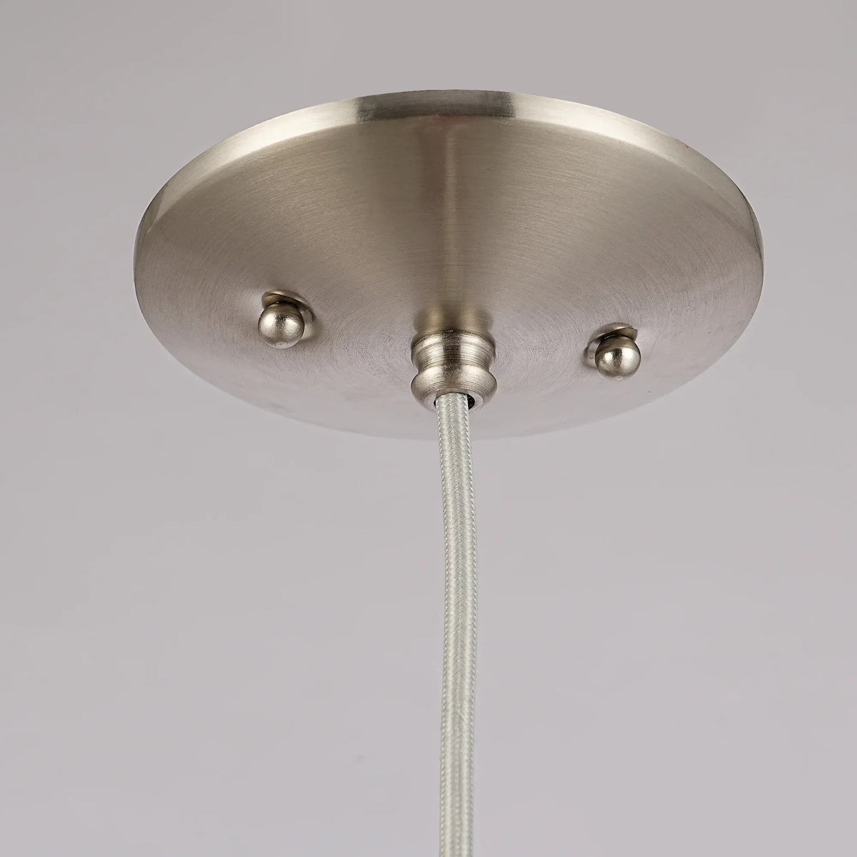 Lucille 1-Light Brushed Nickel Clear Glass Pendant