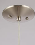 Lucille 1-Light Brushed Nickel Clear Glass Pendant