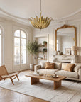 Osborn 6-Light Modern Gold Leaf Floral Chandelier