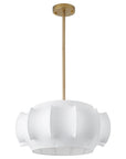 Serelle Modern Gold Pendant Light with Sculpted Shade