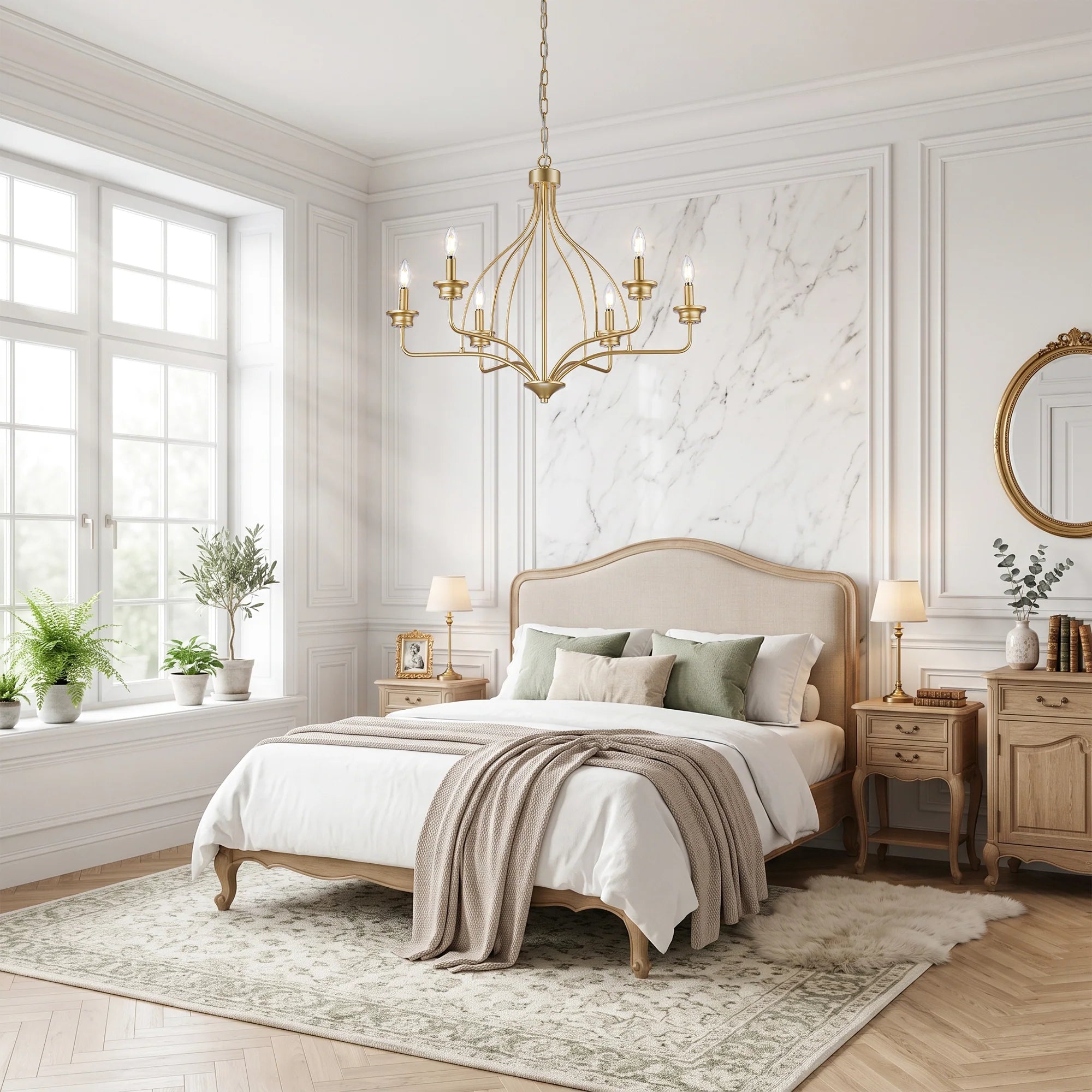 Rock 6-Light Modern Gold Chandelier