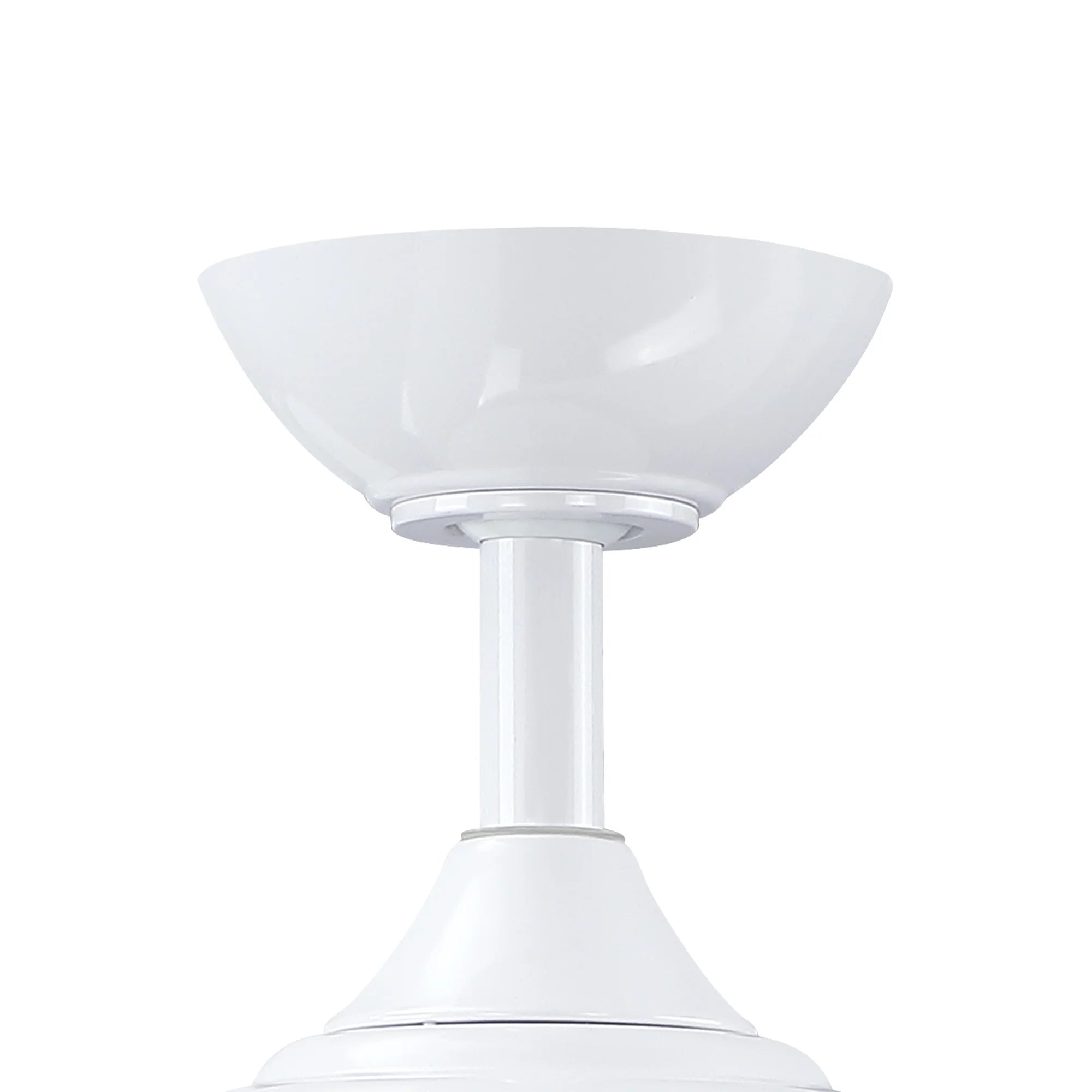 52" Phil White Downrod Mount Ceiling Fan with LED Light