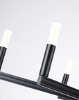 Marcia 6-Light Matte Black Modern Chandelier