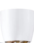 52" Aven Modern White 6-Blade Flush Mount Ceiling Fan