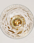 Eunice 1-Light Brass Hammered Glass Pendant