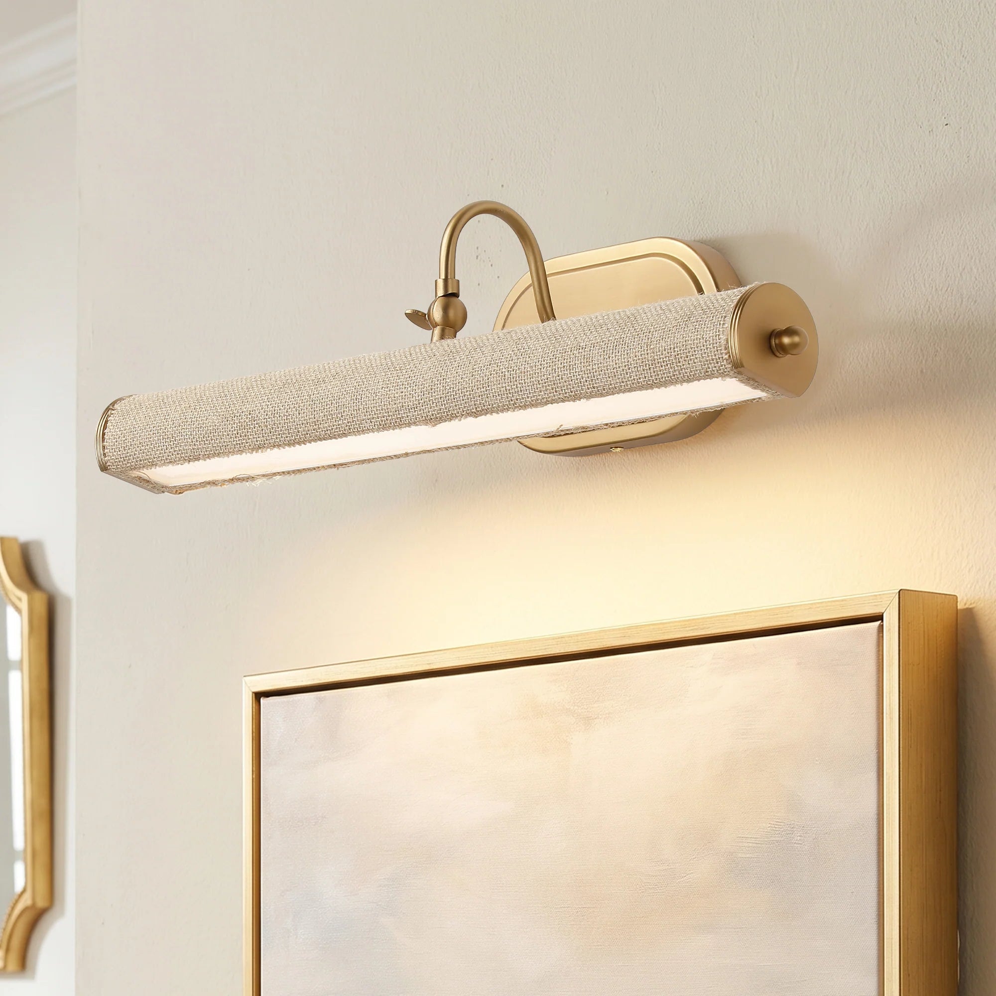 Regan 1-Light Vintage Brass LED Vanity Mirror Light