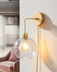 Plug-In Bend Solo 8in Globe Sconce