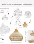 Beatrice Rattan Pendant Light
