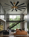 72" Irene Modern 12-Blade LED Ceiling Fan