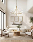 Rock 6-Light Modern Gold Chandelier