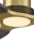 48" Louise Modern Soft Brass Ceiling Fan with Solid Wood Blades