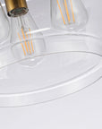 Avenor 3-Light Brushed Brass Glass Semi-Flush Mount Ceiling Light