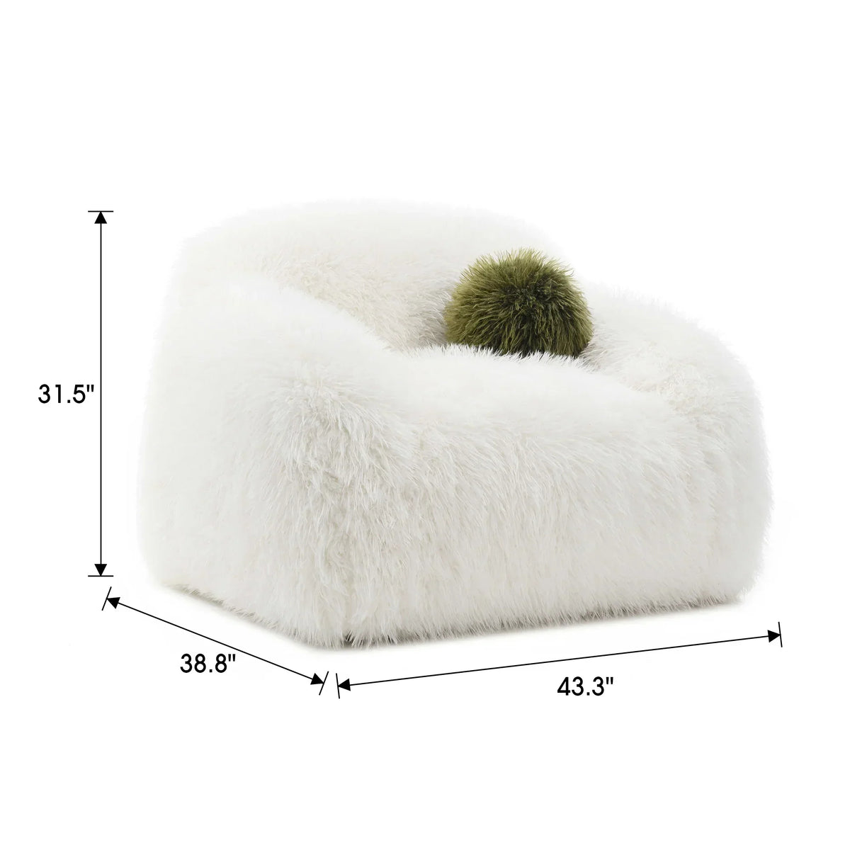 43" Darwen Modern Swivel Accent Chair with Matching Pillow
