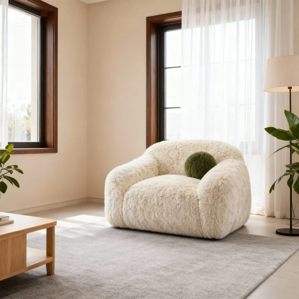 43" Darwen Modern Swivel Accent Chair with Matching Pillow