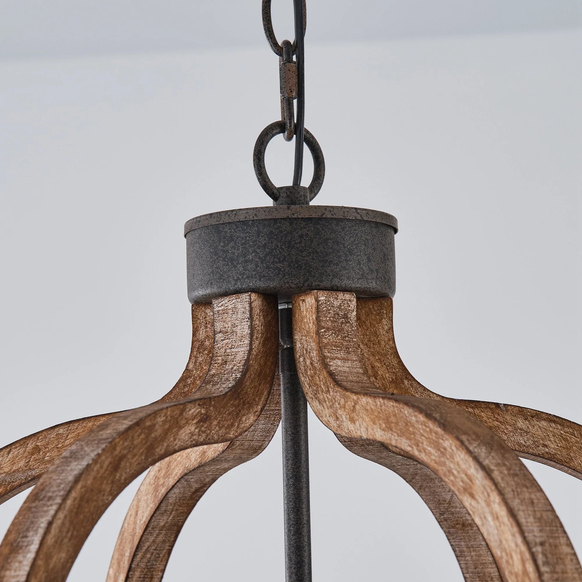 Rustic Wooden 3 Light Chandelier - IPLUS Lighting