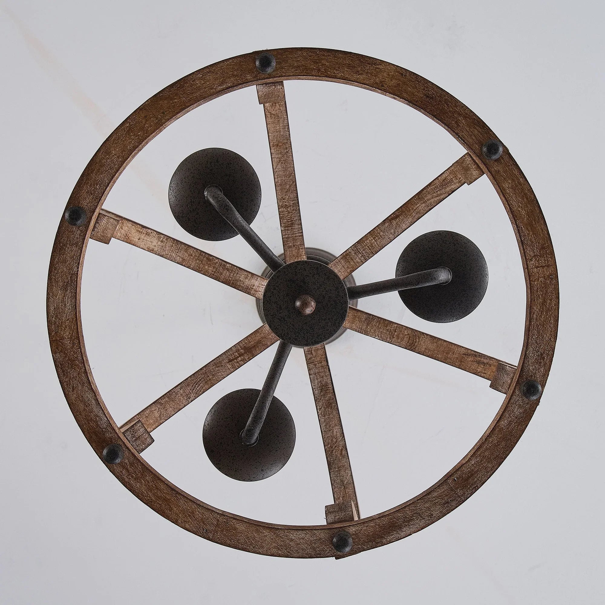 Rustic Wooden 3 Light Chandelier - IPLUS Lighting