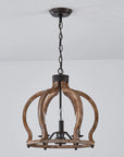 Rustic Wooden 3 Light Chandelier - IPLUS Lighting