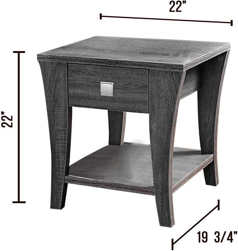 Amity Contemporary Gray End Table