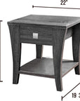 Amity Contemporary Gray End Table