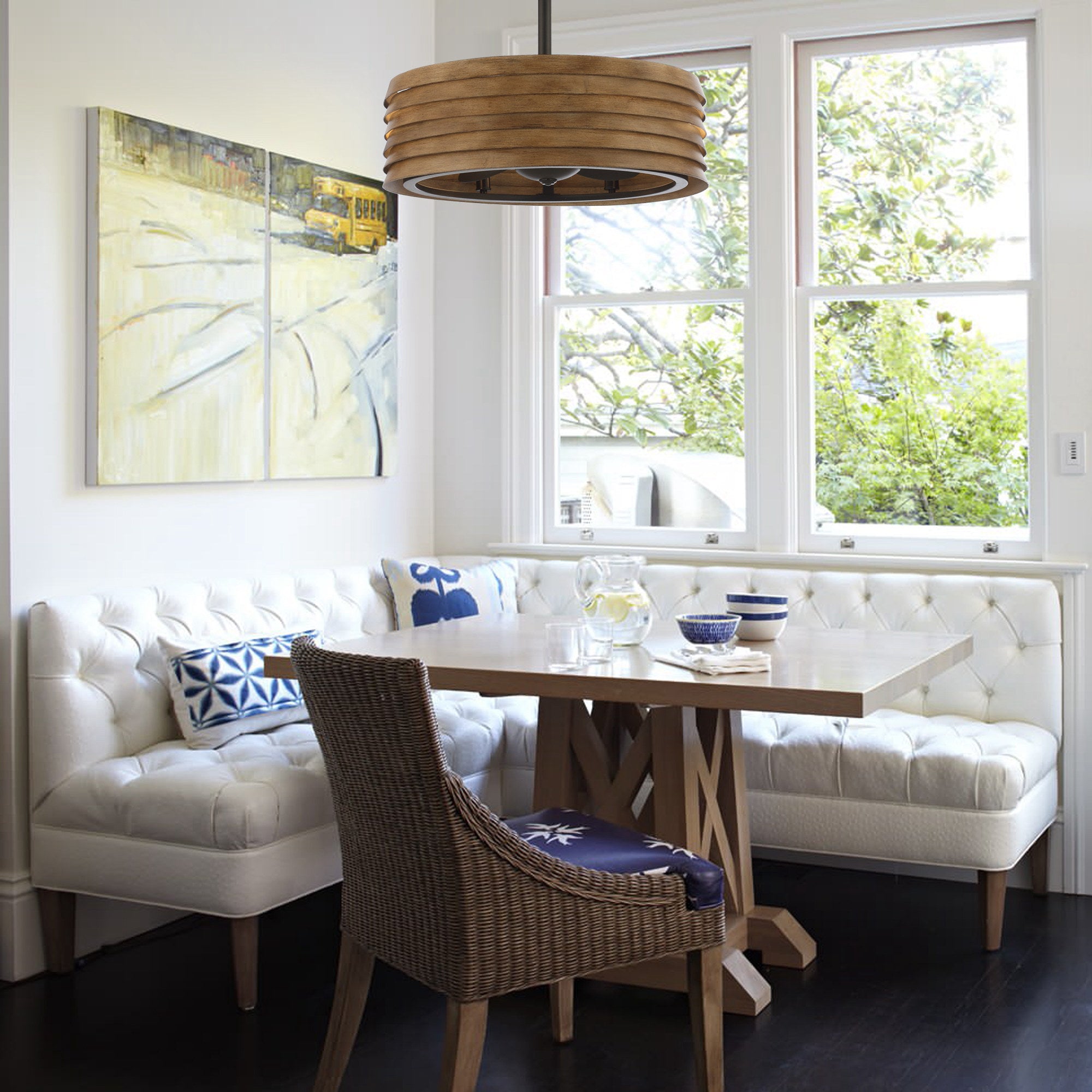 24" Farmhouse DC Motor Reversible Ceiling Fan