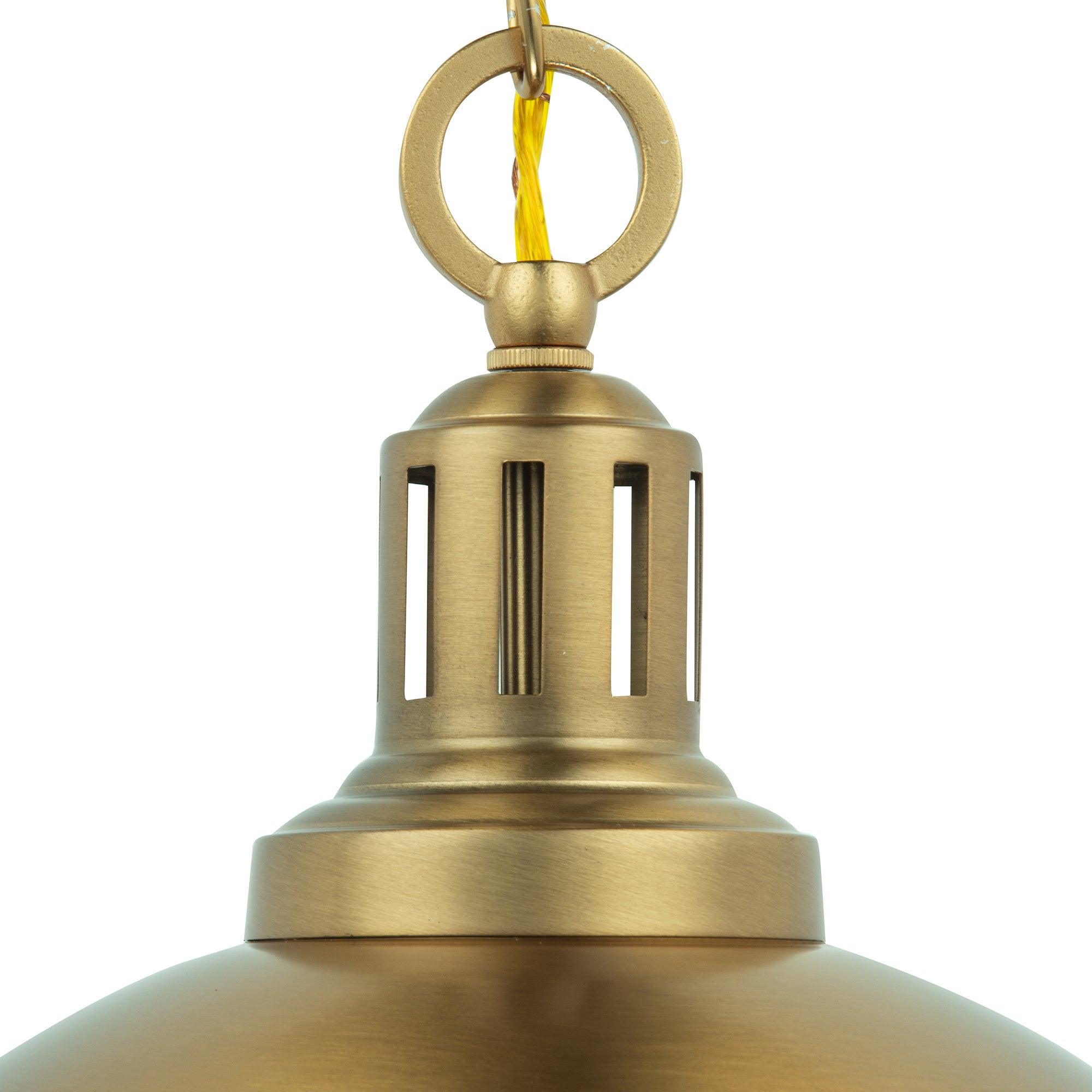 Dimmable Aaron 12 Inch 2-Light Gold Pendant Light