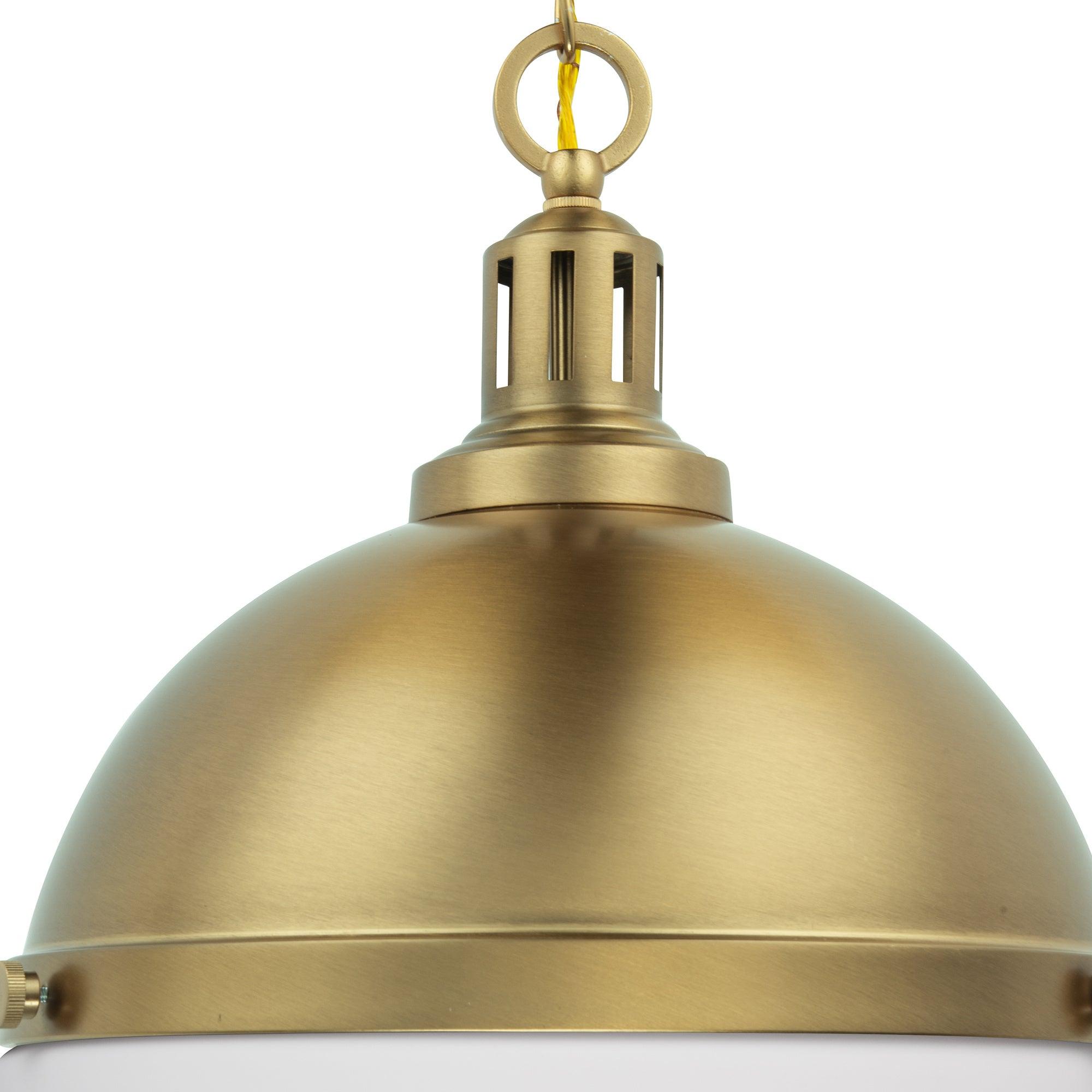 Dimmable Aaron 12 Inch 2-Light Gold Pendant Light