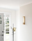 Adelman Gold Metal and Glass 1-Light Dimmable Wall Sconce