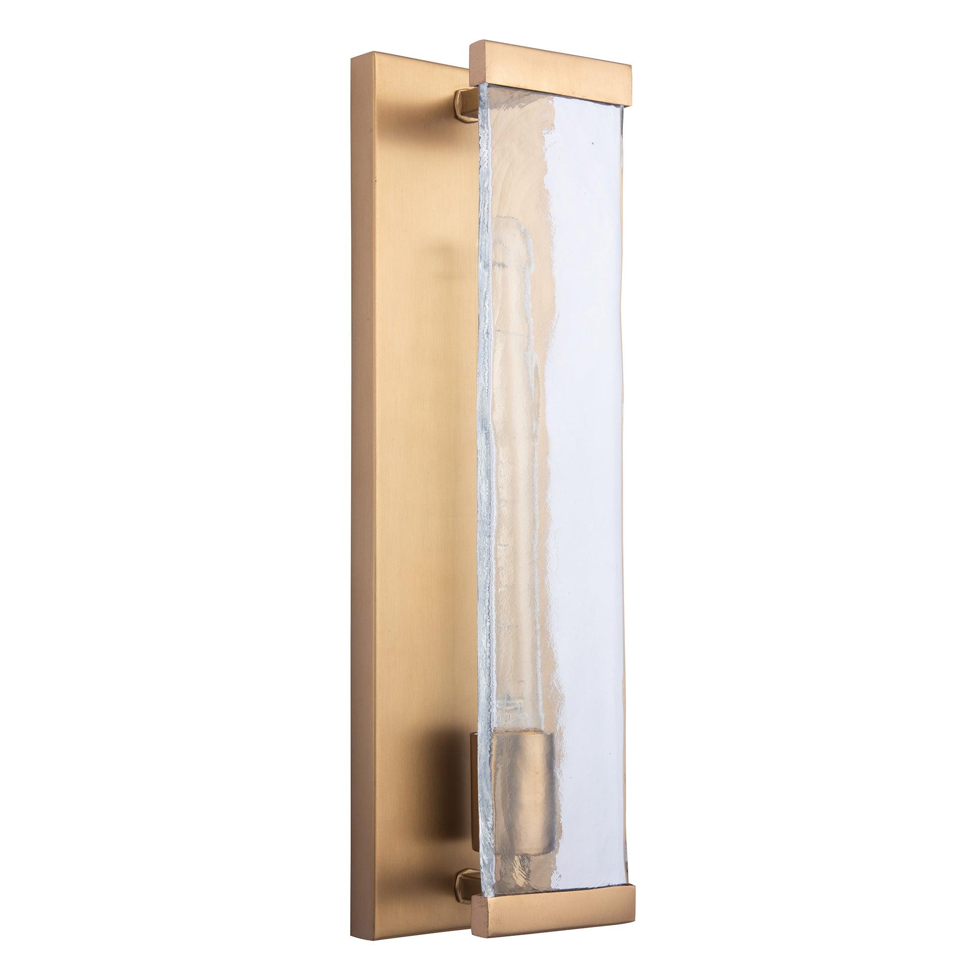 Adelman Gold Metal and Glass 1-Light Dimmable Wall Sconce
