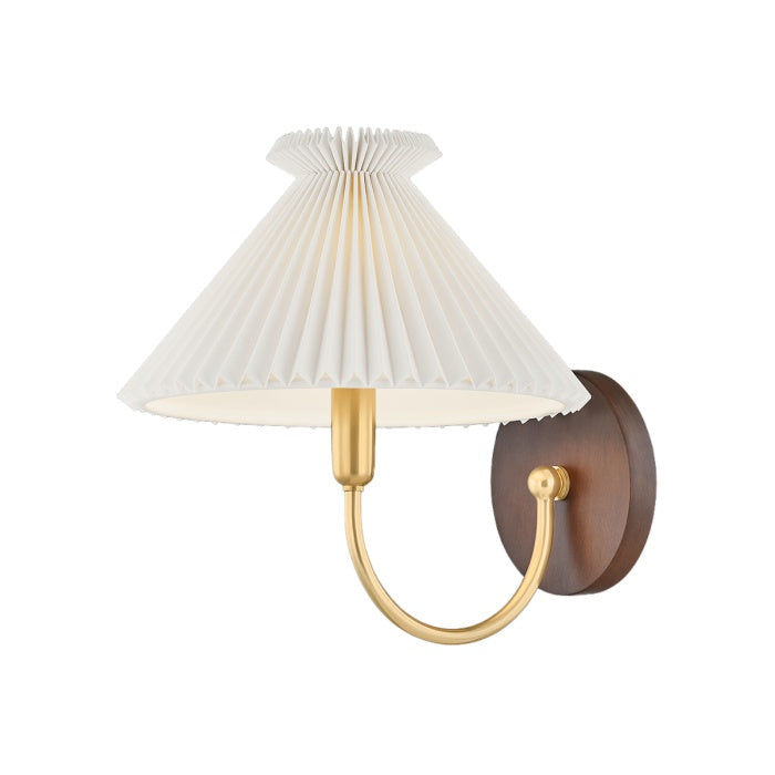 1-Light Wall Sconce in Vintage Brass