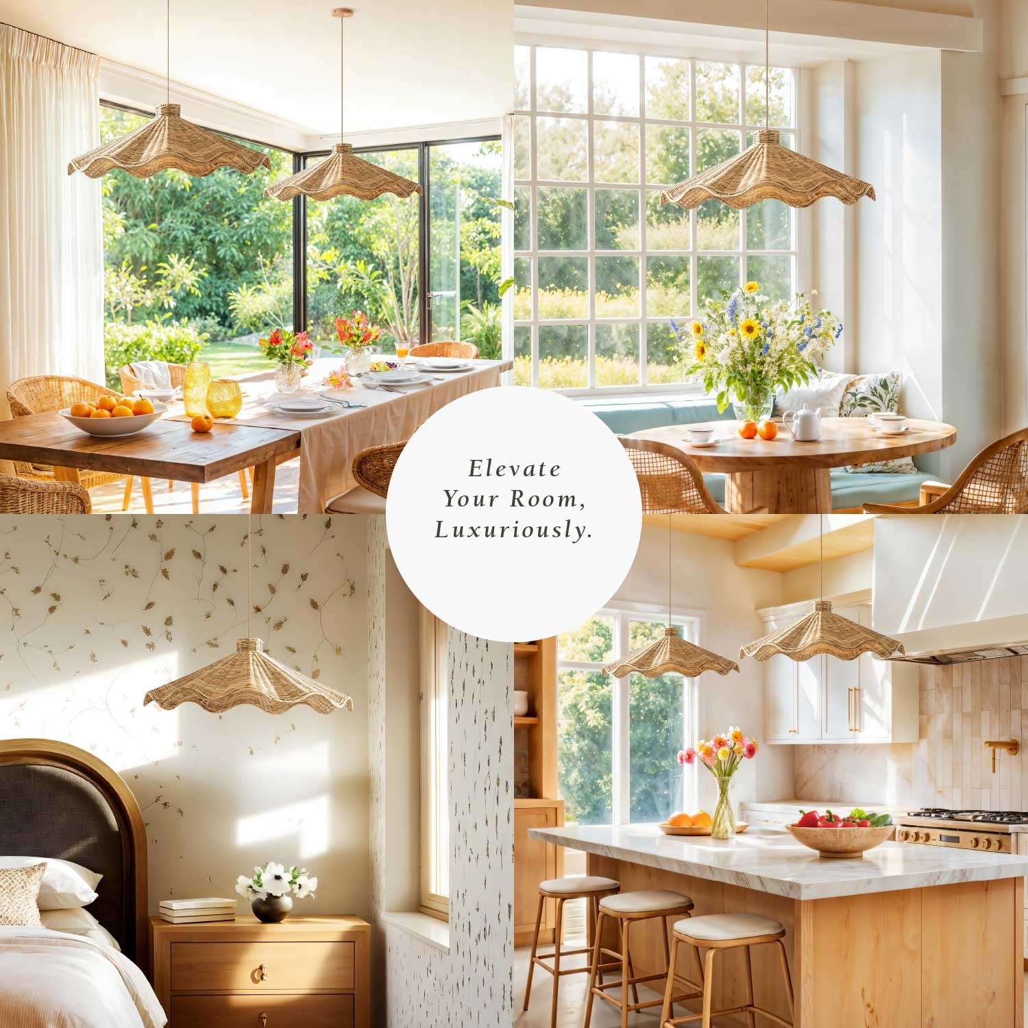 Ariel Rattan Pendant Light