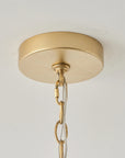 7-Light Botanical Chandelier with Gold Flower Petal Design