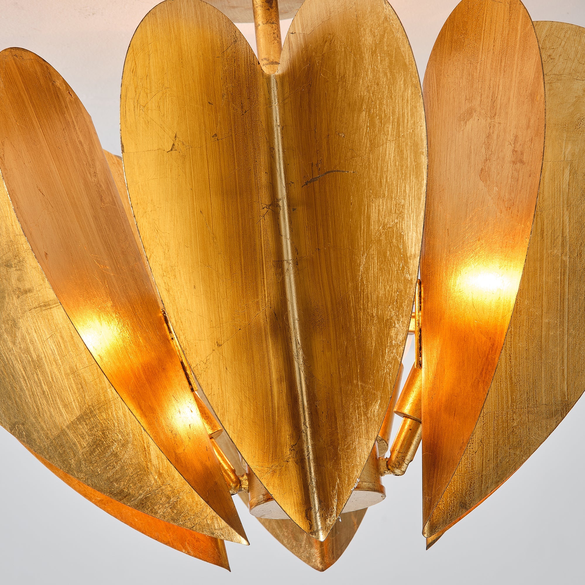 Elvira 6 Light Farmhouse Golden 19 Inch Semi Flush Flush Mount Ceiling Light