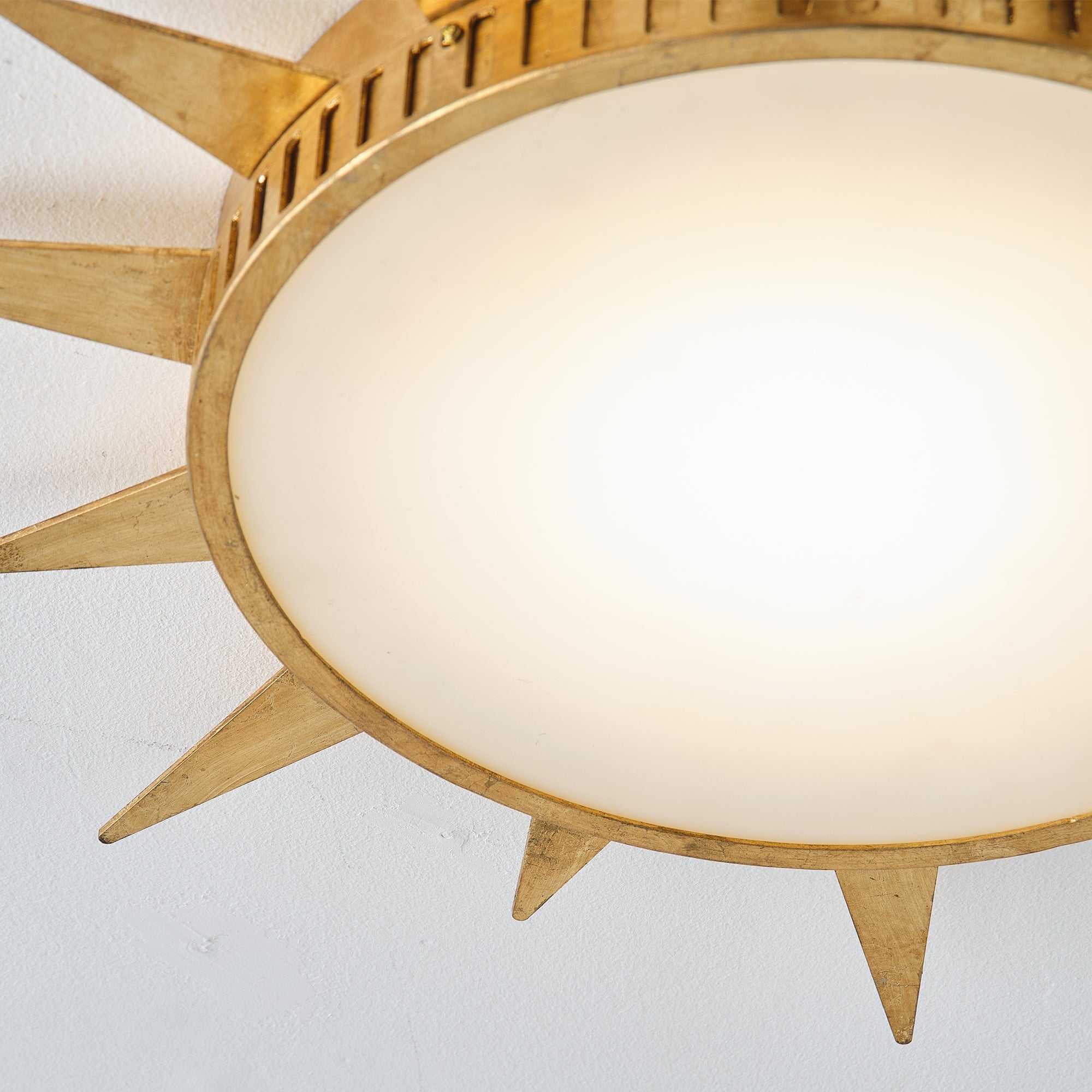 Dana Golden Sunburst 25 Inch LED Flush Mount Ceiling Light