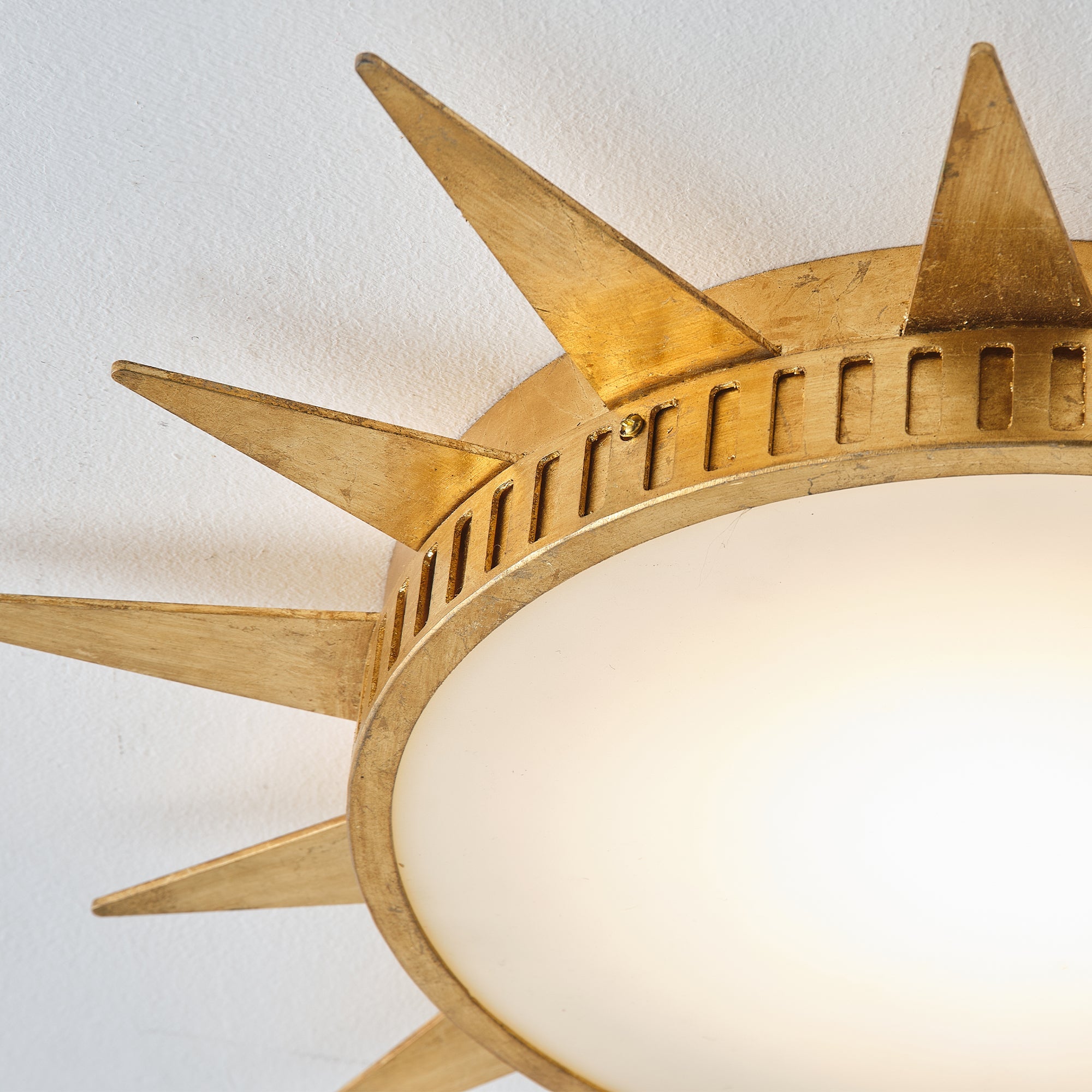 Dana Golden Sunburst 25 Inch LED Flush Mount Ceiling Light