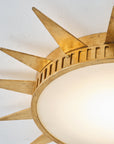 Dana Golden Sunburst 25 Inch LED Flush Mount Ceiling Light